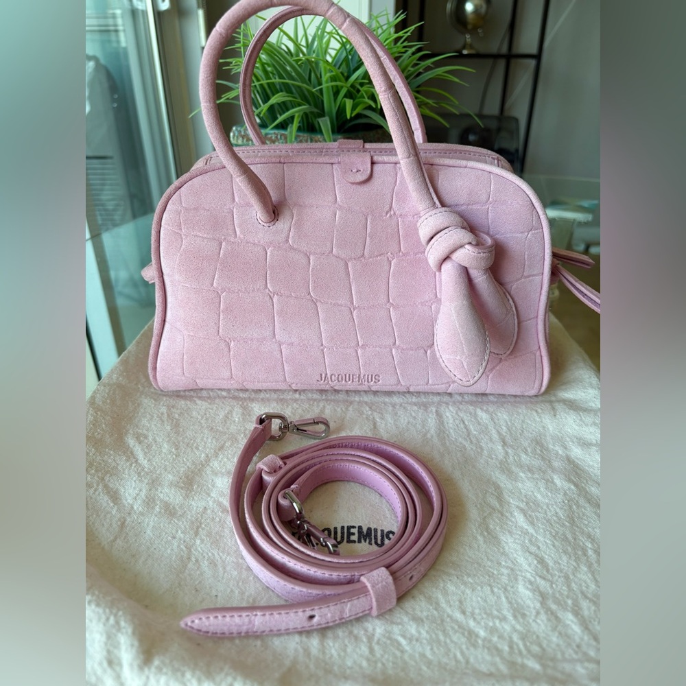 Jacquemus Turismo Small - Pink Suede - Picture 6 of 14